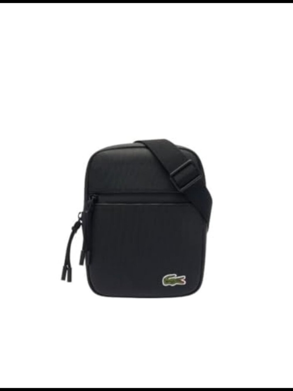Lacoste LCST Small Flat Recycled Petit Pique PU Crossbody Shoulder Bag